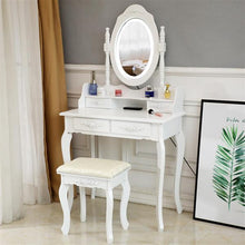 将图片加载到图库查看器，FCH LED Single Mirror 4 Drawer Dresser White
