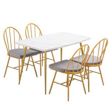 将图片加载到图库查看器，Marble Dining Table [120x74x76cm] White
