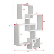 将图片加载到图库查看器，Set of 4 Intersecting Decorative Color Wall Shelf White
