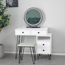 将图片加载到图库查看器，Bedroom iron dresser solid wood makeup desk storage cabinet white
