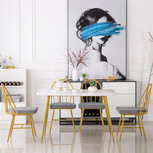 将图片加载到图库查看器，Marble Dining Table [120x74x76cm] White
