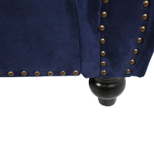 将图片加载到图库查看器，Velvet dark blue 3-seater sofa
