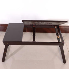 将图片加载到图库查看器，53cm Fashionable Sunflower Engraving Pattern Adjustable Bamboo Computer Desk Coffee
