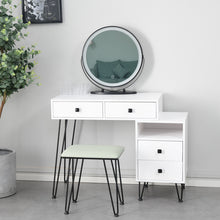 将图片加载到图库查看器，Bedroom iron dresser solid wood makeup desk storage cabinet white
