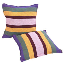 将图片加载到图库查看器，Distinctive Cotton Canvas Hanging Rope Chair with Pillows Rainbow
