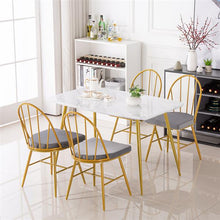 将图片加载到图库查看器，Marble Dining Table [120x74x76cm] White
