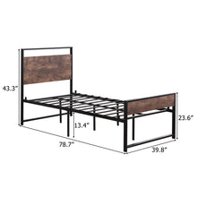 将图片加载到图库查看器，Twin Iron Bed With FootBed Black
