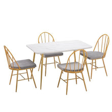 将图片加载到图库查看器，Marble Dining Table [120x74x76cm] White
