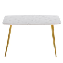 将图片加载到图库查看器，Marble Dining Table [120x74x76cm] White
