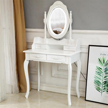 将图片加载到图库查看器，FCH LED Single Mirror 4 Drawer Dresser White

