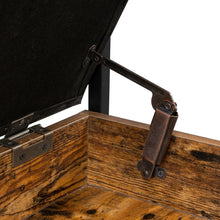 将图片加载到图库查看器，Shoe Storage Bench, Industrial Hidden Shoe Rack Bench Organizer with Storage Chest, Mesh Shelf for Entryway, Mushroom, Living Room(Rustic Brown)
