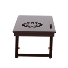 将图片加载到图库查看器，53cm Fashionable Sunflower Engraving Pattern Adjustable Bamboo Computer Desk Coffee
