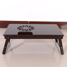 将图片加载到图库查看器，53cm Fashionable Sunflower Engraving Pattern Adjustable Bamboo Computer Desk Coffee
