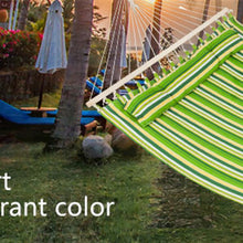 将图片加载到图库查看器，Stylish Printing Style Hammock Beach Swing Double Beds for Outdoor Camping Travel Green

