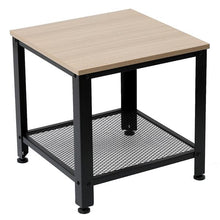 将图片加载到图库查看器，Stylish Steel And Wood Side Table

