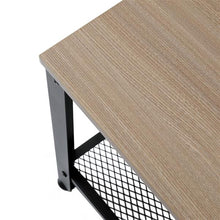 将图片加载到图库查看器，Stylish Steel And Wood Side Table
