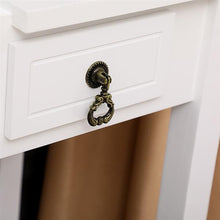 将图片加载到图库查看器，【FCH】Flip Single Mirror Double Drawers Straight Feet Dresser White
