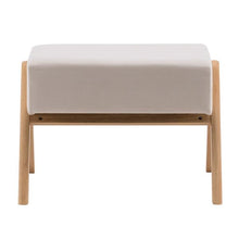 将图片加载到图库查看器，(50x25x40cm) Footrest Stool, Rocking Chair, Footrest Stool, Nordic A-type Beige
