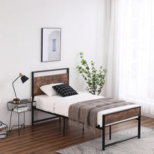 将图片加载到图库查看器，Twin Iron Bed With FootBed Black
