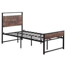 将图片加载到图库查看器，Twin Iron Bed With FootBed Black
