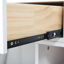 将图片加载到图库查看器，Bedroom iron dresser solid wood makeup desk storage cabinet white
