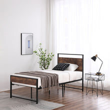 将图片加载到图库查看器，Twin Iron Bed With FootBed Black
