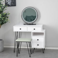 将图片加载到图库查看器，Bedroom iron dresser solid wood makeup desk storage cabinet white
