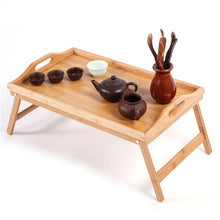 将图片加载到图库查看器，Simple Bamboo Tea Table Wood Color
